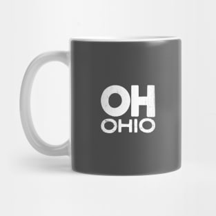 OH Ohio Vintage State Typography Mug